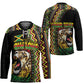 Personalized Jamaican Reggae-One Love Hockey Jersey Tribal African Pattern and Roaring Lion - African Pride