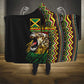 Jamaican Reggae-One Love Hooded Blanket Tribal African Pattern and Roaring Lion - African Pride