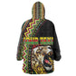 Personalized Jamaican Reggae-One Love Kid Wearable Blanket Hoodie Tribal African Pattern and Roaring Lion - African Pride