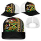 Jamaican Reggae-One Love Mesh Trucker Cap Tribal African Pattern and Roaring Lion - African Pride