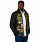 Personalized Jamaican Reggae-One Love Padded Jacket Tribal African Pattern and Roaring Lion - African Pride
