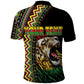 Personalized Jamaican Reggae-One Love Polo Shirt Tribal African Pattern and Roaring Lion LT03