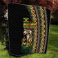 Jamaican Reggae-One Love Quilt Tribal African Pattern and Roaring Lion - African Pride