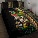 Jamaican Reggae-One Love Quilt Bed Set Tribal African Pattern and Roaring Lion - African Pride