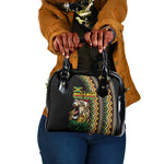 Jamaican Reggae-One Love Shoulder Handbag Tribal African Pattern and Roaring Lion - African Pride