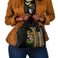 Jamaican Reggae-One Love Shoulder Handbag Tribal African Pattern and Roaring Lion - African Pride