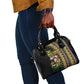 Jamaican Reggae-One Love Shoulder Handbag Tribal African Pattern and Roaring Lion - African Pride