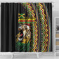 Jamaican Reggae-One Love Shower Curtain Tribal African Pattern and Roaring Lion - African Pride