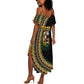 Personalized Jamaican Reggae-One Love Summer Maxi Dress Tribal African Pattern and Roaring Lion LT03