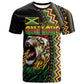 Personalized Jamaican Reggae-One Love T shirt Tribal African Pattern and Roaring Lion LT03