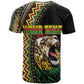 Personalized Jamaican Reggae-One Love T shirt Tribal African Pattern and Roaring Lion - African Pride