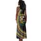 Personalized Jamaican Reggae-One Love Tank Maxi Dress Tribal African Pattern and Roaring Lion - African Pride