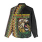 Personalized Jamaican Reggae-One Love Women Casual Shirt Tribal African Pattern and Roaring Lion - African Pride