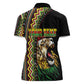 Personalized Jamaican Reggae-One Love Women Polo Shirt Tribal African Pattern and Roaring Lion - African Pride