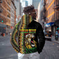 Personalized Jamaican Reggae-One Love Zip Hoodie Tribal African Pattern and Roaring Lion - African Pride