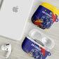 DR Congo Football Leopard Mascot AirPods Case Fierce Leopard Art National Flag Colors