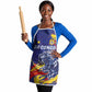 DR Congo Football Leopard Mascot Apron Fierce Leopard Art National Flag Colors