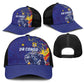DR Congo Football Leopard Mascot Baseball Net Cap Fierce Leopard Art In National Flag Colors