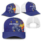 DR Congo Football Leopard Mascot Baseball Net Cap Fierce Leopard Art In National Flag Colors