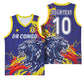 Custom DR Congo Football Leopard Mascot Basketball Jersey Fierce Leopard Art National Flag Colors