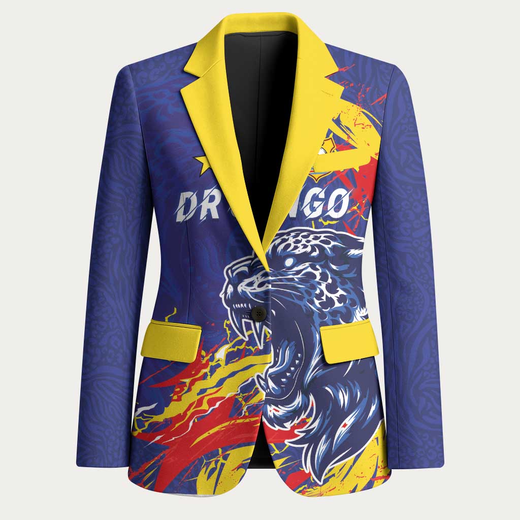 Custom DR Congo Football Leopard Mascot Blazer Fierce Leopard Art ...