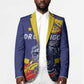 Custom DR Congo Football Leopard Mascot Blazer Fierce Leopard Art National Flag Colors