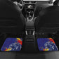 Custom DR Congo Football Leopard Mascot Car Mats Fierce Leopard Art National Flag Colors