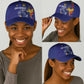 DR Congo Football Leopard Mascot Classic Cap Fierce Leopard Art In National Flag Colors