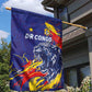 DR Congo Football Leopard Mascot Garden Flag Fierce Leopard Art National Flag Colors
