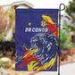 DR Congo Football Leopard Mascot Garden Flag Fierce Leopard Art National Flag Colors