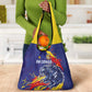 DR Congo Football Leopard Mascot Grocery Bag Fierce Leopard Art National Flag Colors