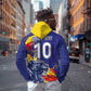 Custom DR Congo Football Leopard Mascot Hoodie Fierce Leopard Art National Flag Colors