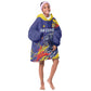 Custom DR Congo Football Leopard Mascot Kid Wearable Blanket Hoodie Fierce Leopard Art National Flag Colors
