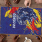 DR Congo Football Leopard Mascot Puzzle Fierce Leopard Art National Flag Colors