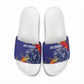 DR Congo Football Leopard Mascot Slide Sandals Fierce Leopard Art National Flag Colors
