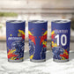 Custom DR Congo Football Leopard Mascot Tumbler Cup Fierce Leopard Art National Flag Colors