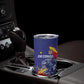 Custom DR Congo Football Leopard Mascot Tumbler Cup Fierce Leopard Art National Flag Colors