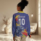 Custom DR Congo Football Leopard Mascot Women Casual Shirt Fierce Leopard Art National Flag Colors