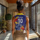 Custom DR Congo Football Leopard Mascot Women Sleeveless Polo Shirt Fierce Leopard Art National Flag Colors
