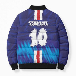 Custom Cape Verde Football Blue Shark Mascot Bomber Puffer Jacket Glory 2026