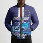 Custom Cape Verde Football Blue Shark Mascot Bomber Puffer Jacket Glory 2026