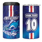 Custom Cape Verde Football Blue Shark Mascot 4 in 1 Can Cooler Tumbler Glory 2026