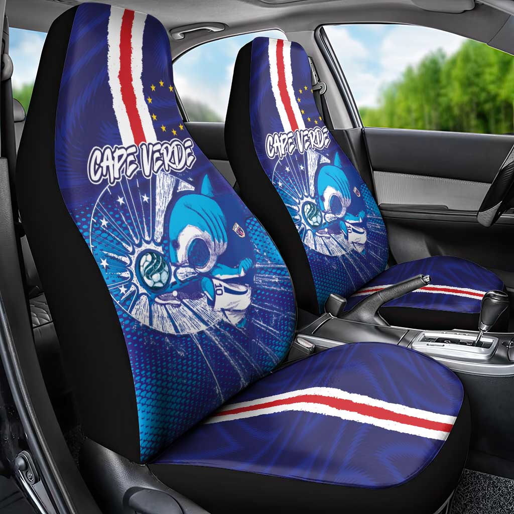 Cape Verde Football Blue Shark Mascot Car Seat Cover Glory 2026