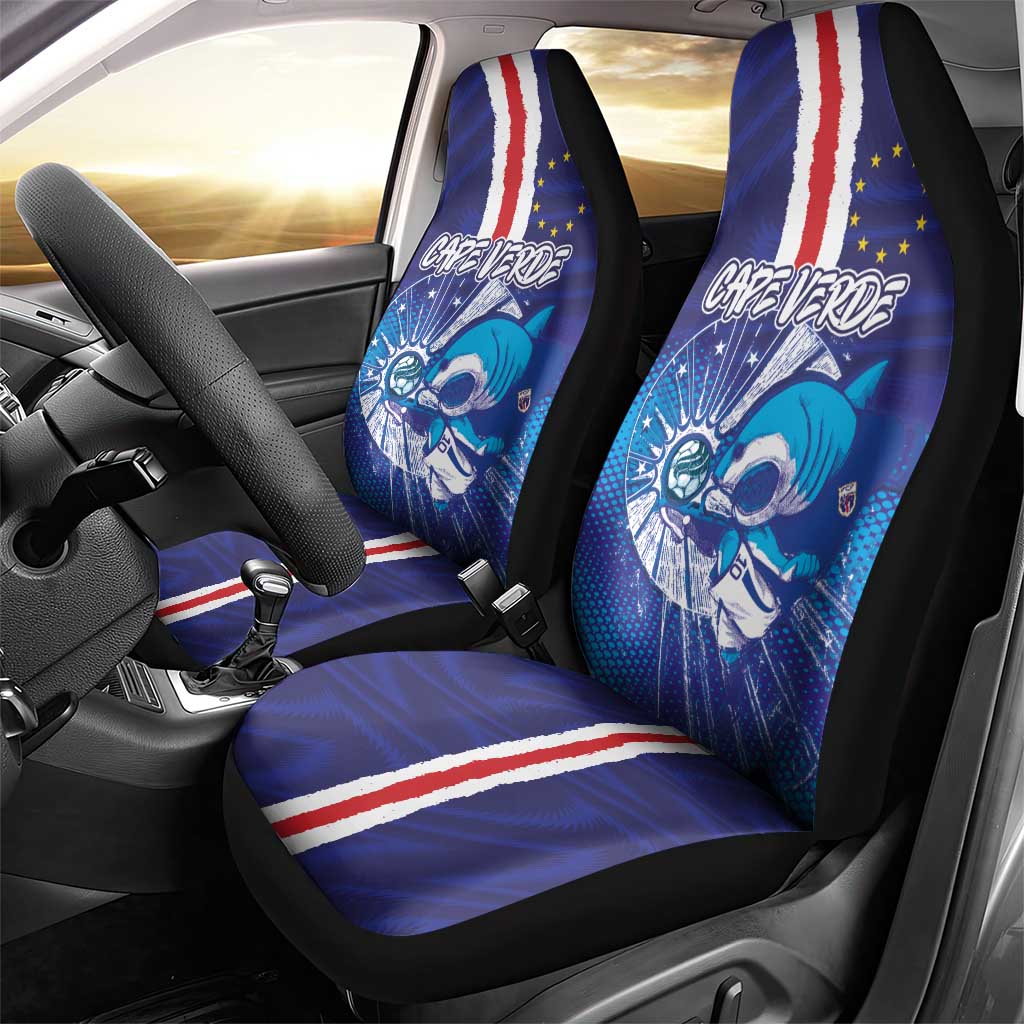 Cape Verde Football Blue Shark Mascot Car Seat Cover Glory 2026