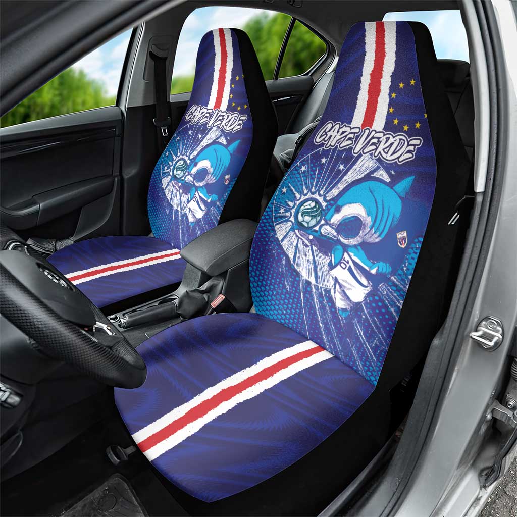 Cape Verde Football Blue Shark Mascot Car Seat Cover Glory 2026