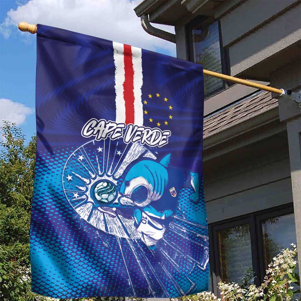 Cape Verde Football Blue Shark Mascot Garden Flag Glory 2026