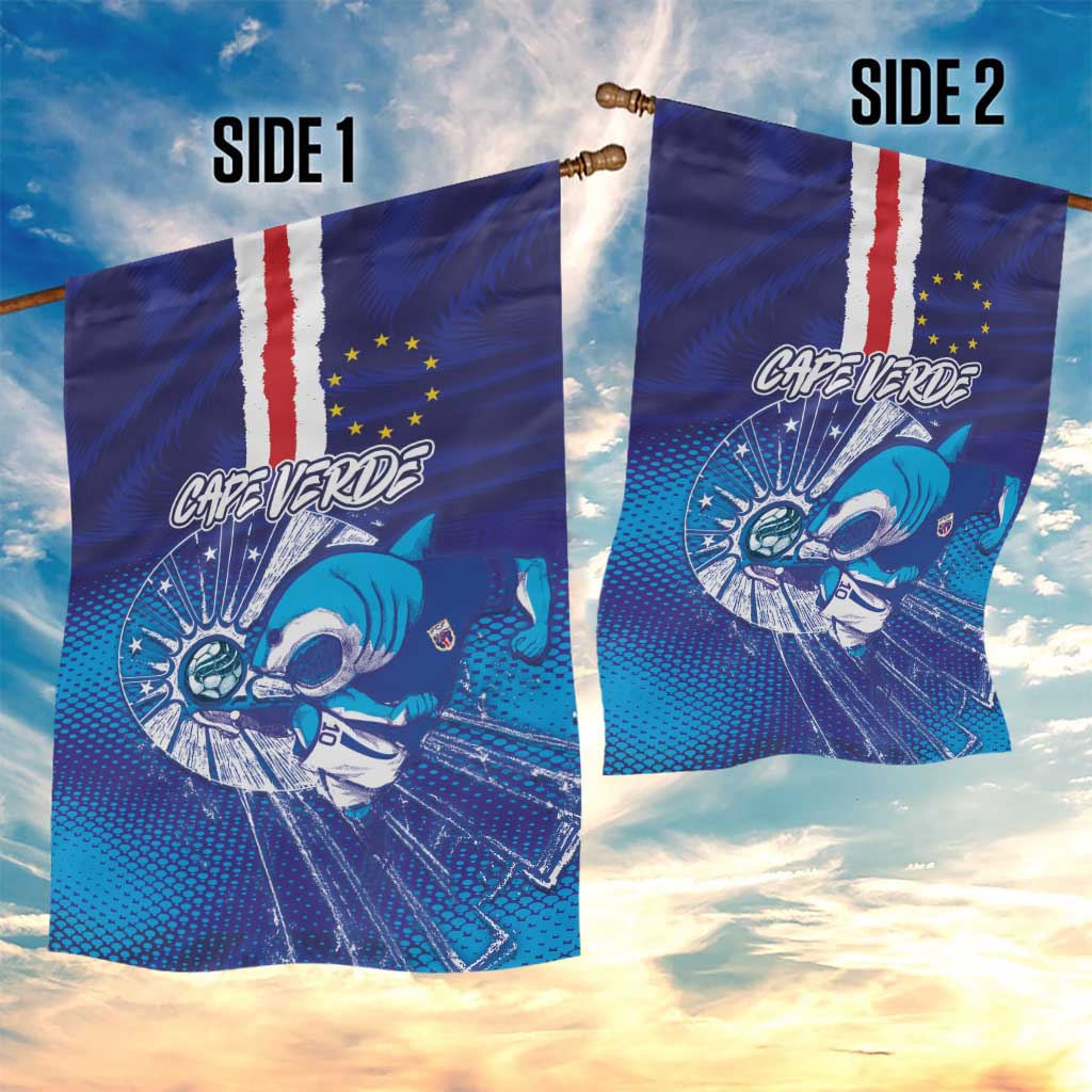 Cape Verde Football Blue Shark Mascot Garden Flag Glory 2026