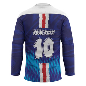 Custom Cape Verde Football Blue Shark Mascot Hockey Jersey Glory 2026
