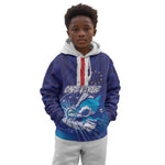Custom Cape Verde Football Blue Shark Mascot Kid Hoodie Glory 2026