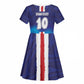 Custom Cape Verde Football Blue Shark Mascot Kid Short Sleeve Dress Glory 2026